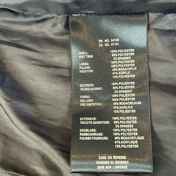 Tommy Hilfiger Chevron Removable Faux-Fur Trim Hooded Puffer Coat NWOT - Picture 16 of 17